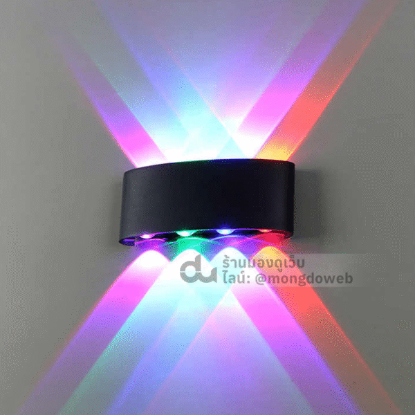 โคมไฟติดผนังเปลี่ยนสี RGB Led Wall Lamp 8W